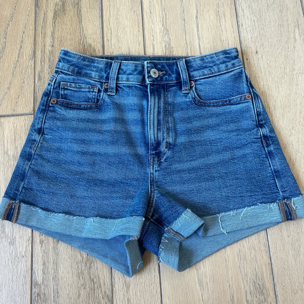 high waisted mom jean shorts